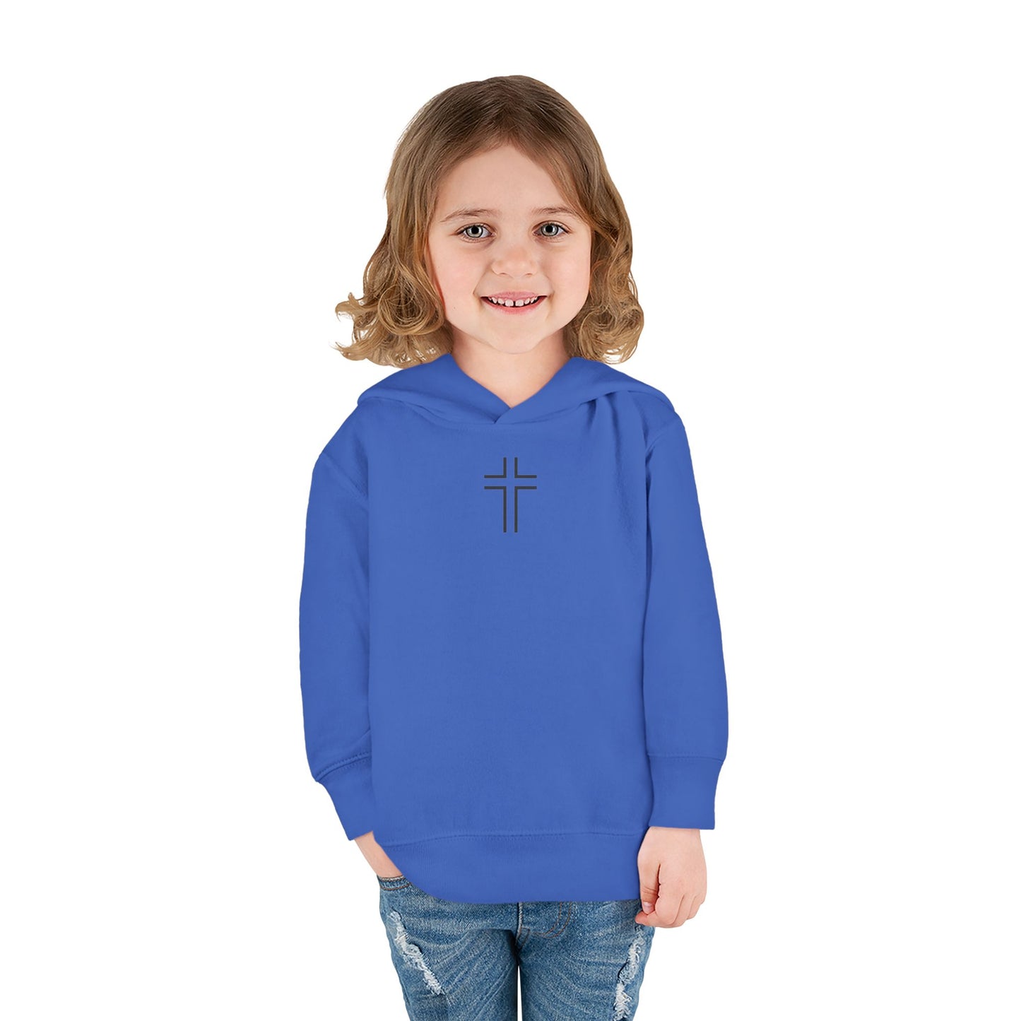 Minimalist | Toddler Fleece Hoodie with Cross Design
