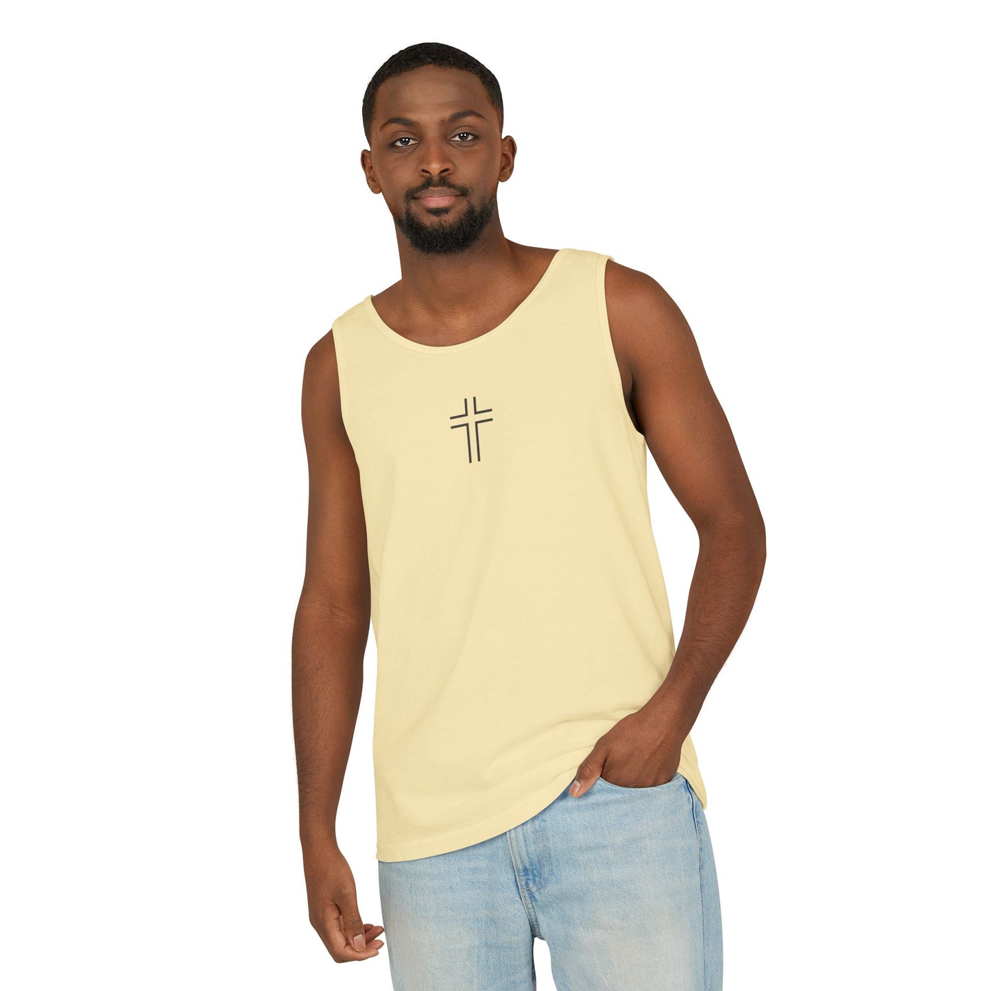 Minimalist | Unisex Cross Design Tank Top