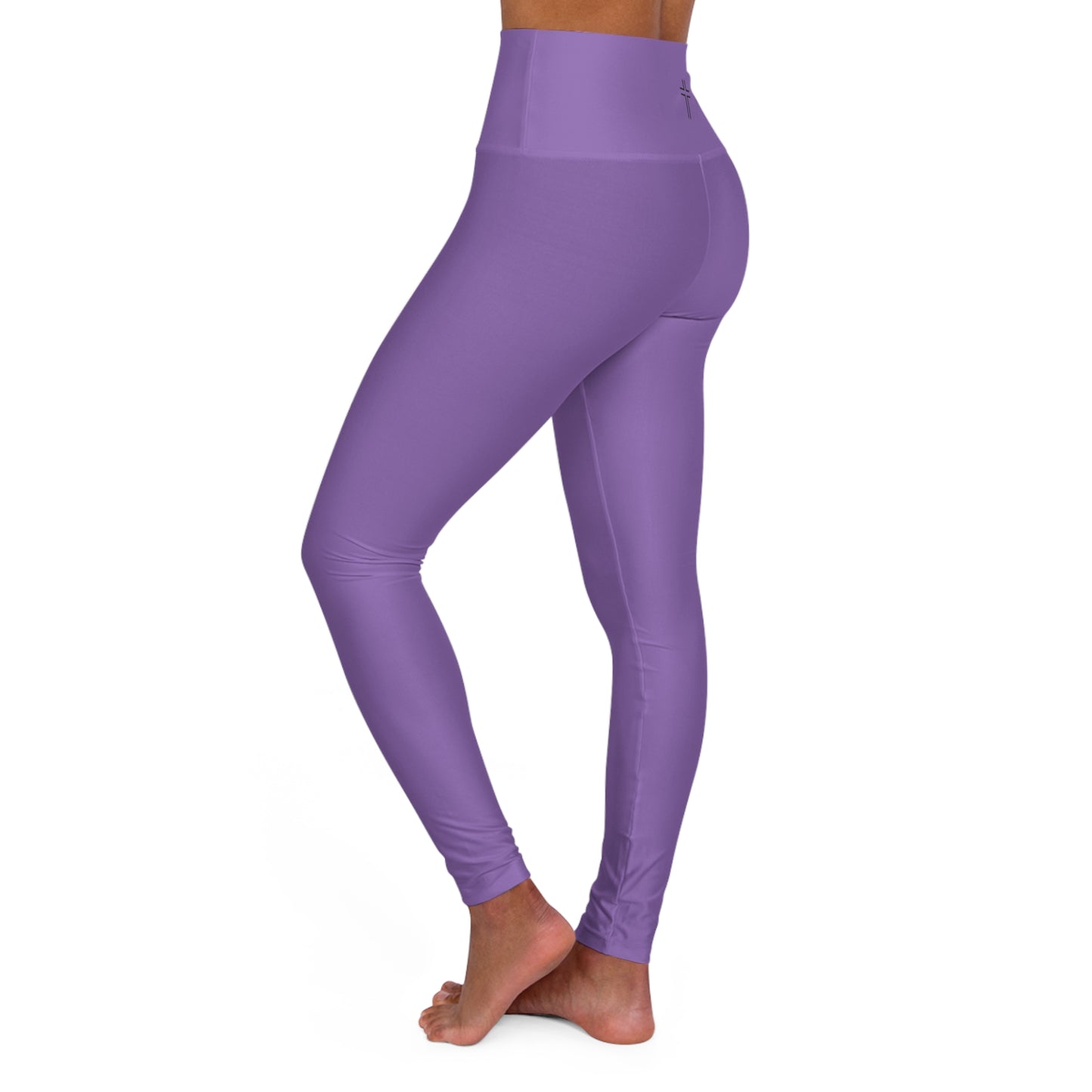 Minimalist | Color High Waisted Fitness Leggings with Cross Design - Perfect for Faith & Fitness