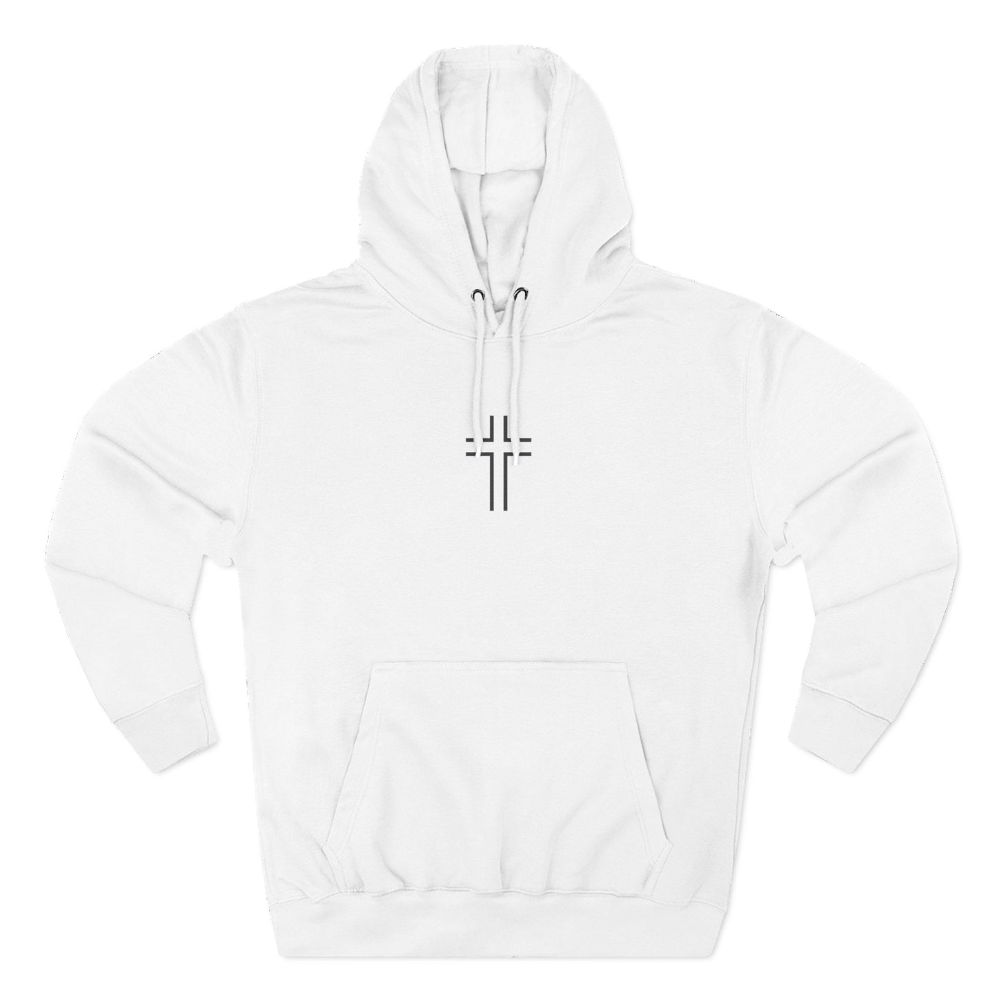 Minimalist | Unisex Fleece Hoodie with Cross Design
