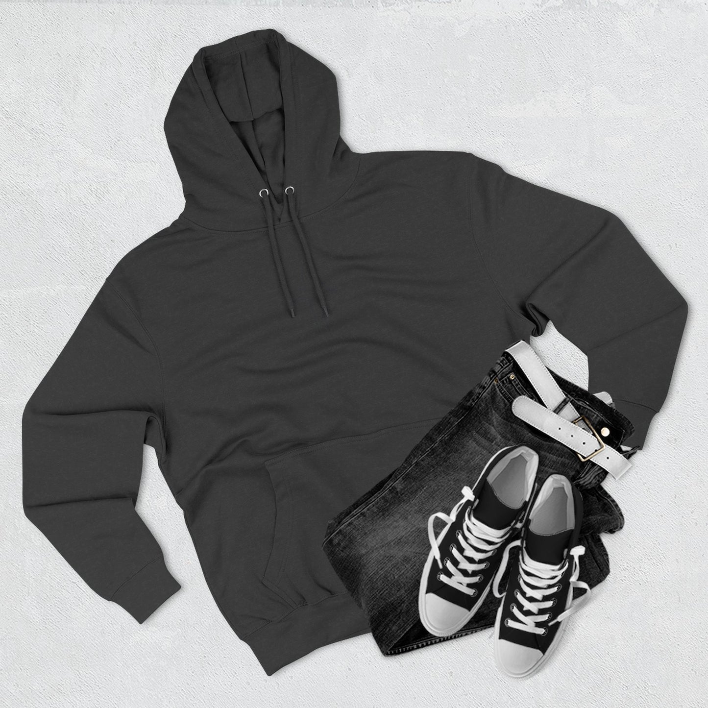 Minimalist | Unisex Fleece Hoodie with Cross Design