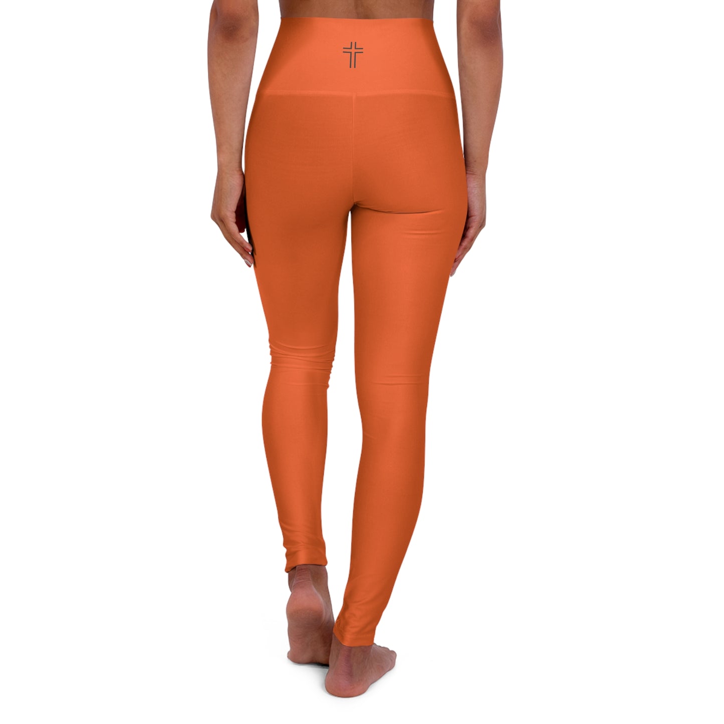 Minimalist | Color High Waisted Fitness Leggings with Cross Design - Perfect for Faith & Fitness