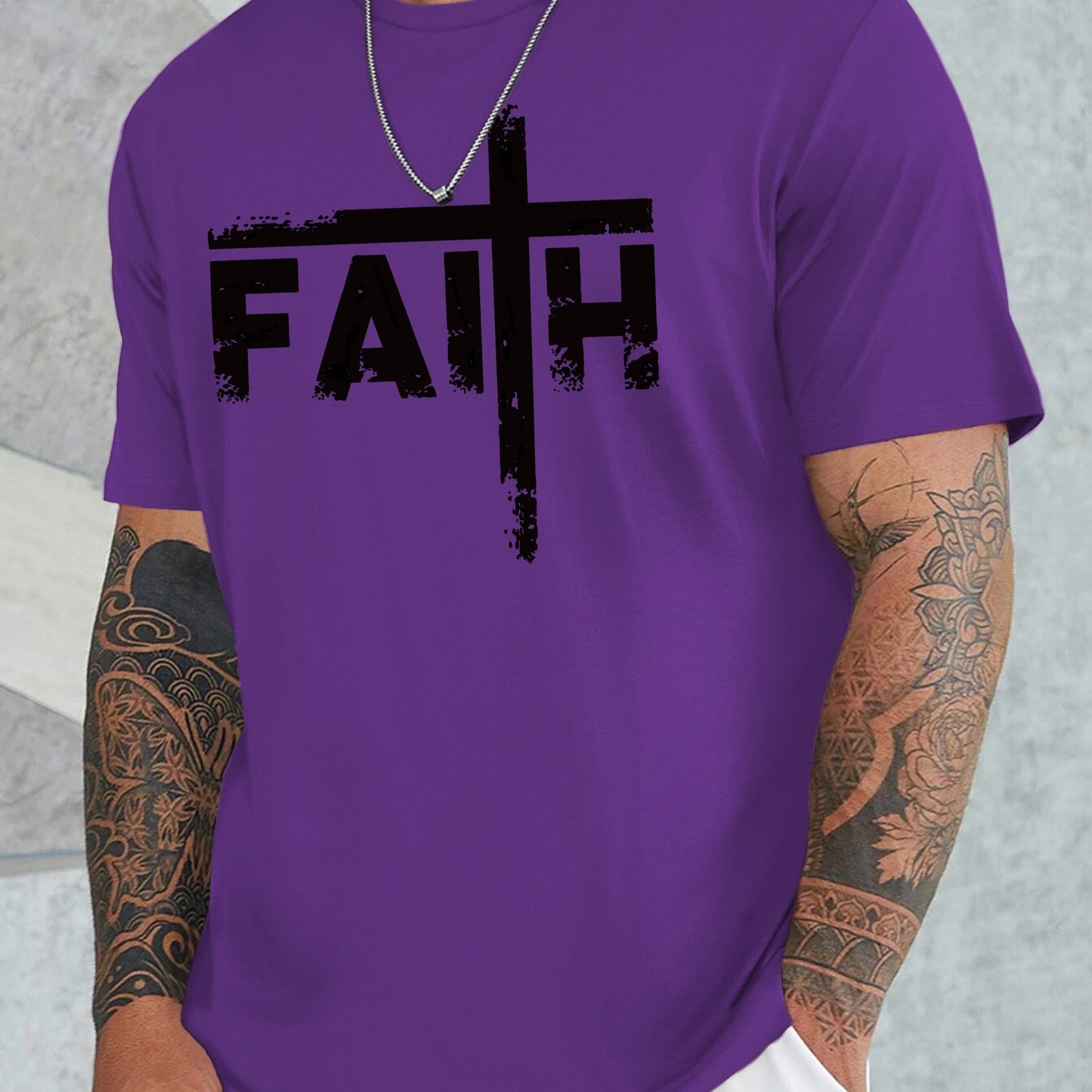 Plus Size Men's FAITH Casual T-Shirt