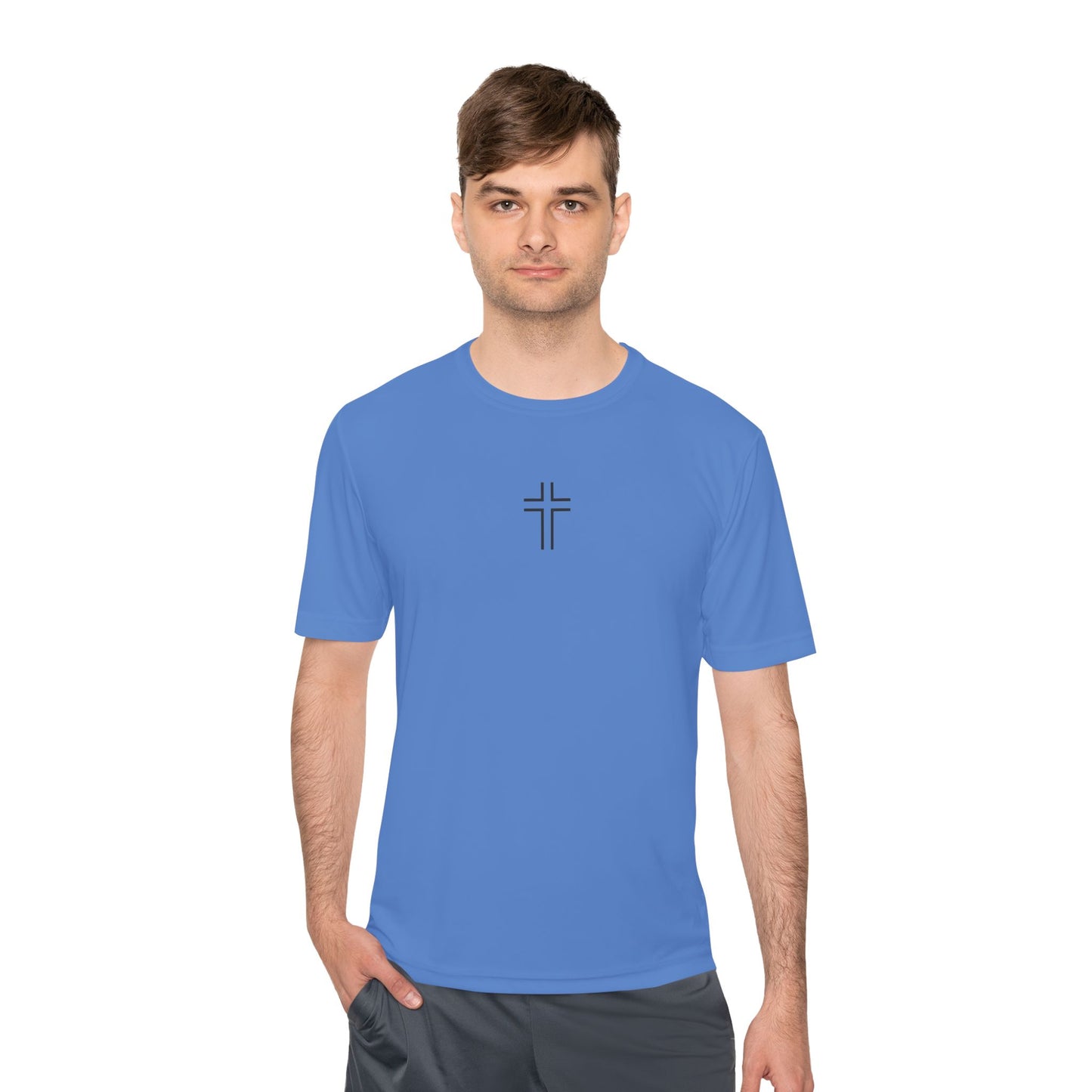 Minimalist | Unisex Moisture Wicking Tee with Cross Design