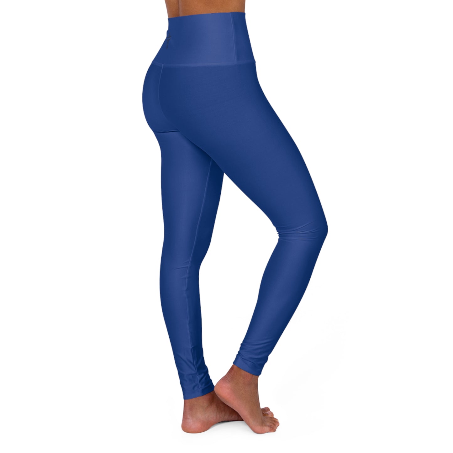 Minimalist | Color High Waisted Fitness Leggings with Cross Design - Perfect for Faith & Fitness