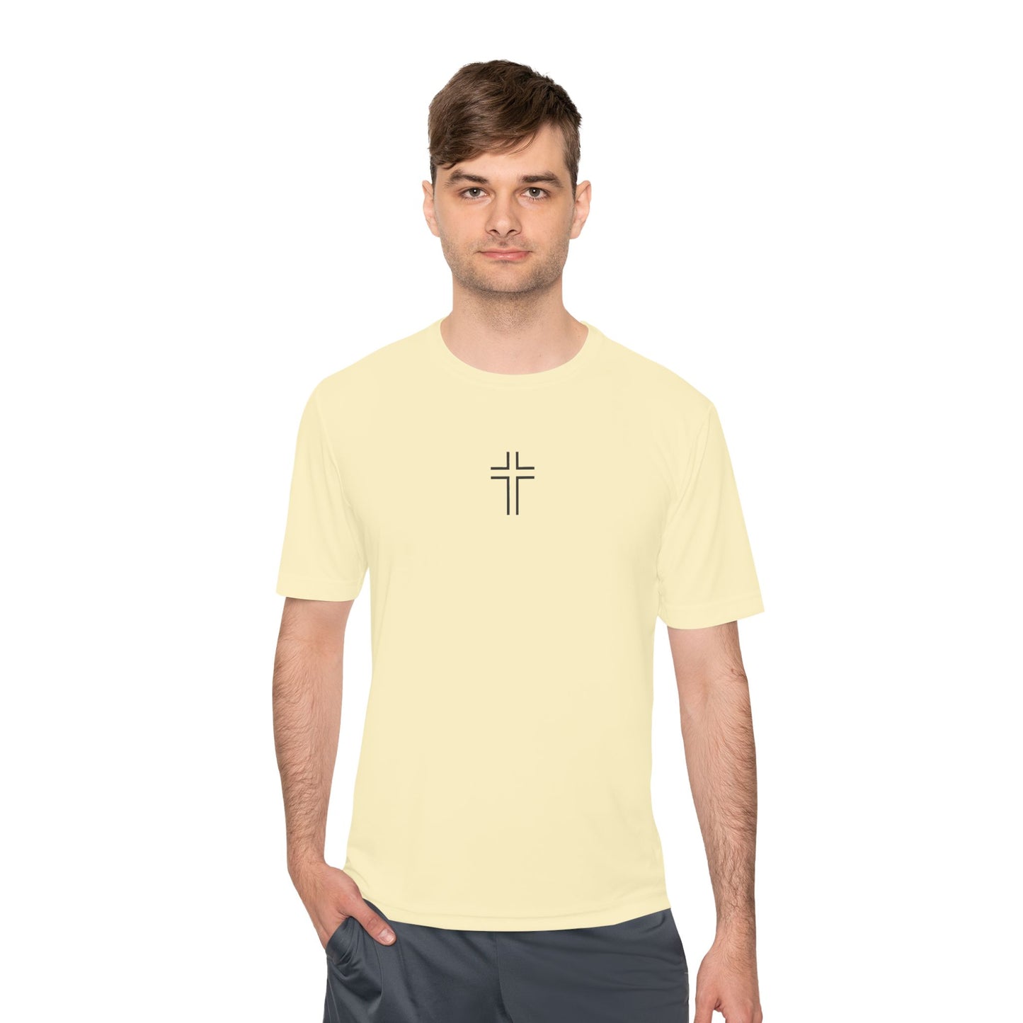 Minimalist | Unisex Moisture Wicking Tee with Cross Design