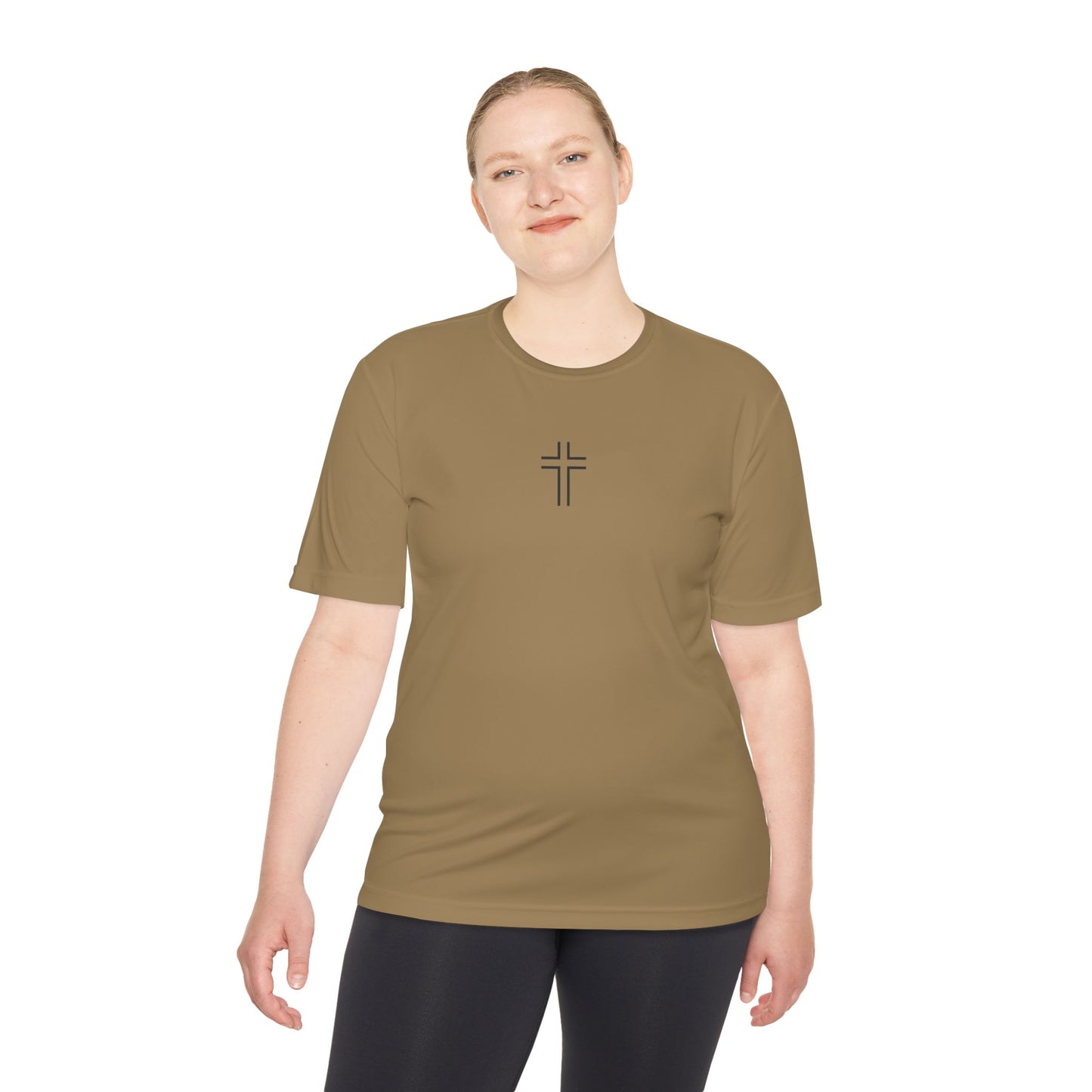 Minimalist | Unisex Moisture Wicking Tee with Cross Design