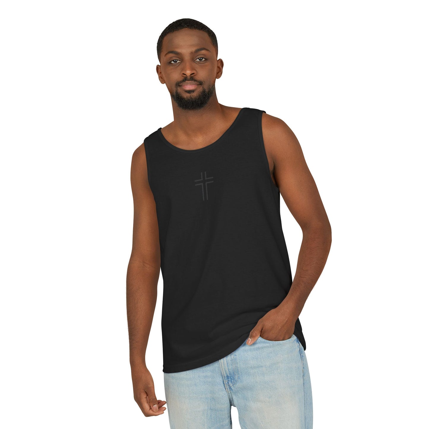 Minimalist | Unisex Cross Design Tank Top