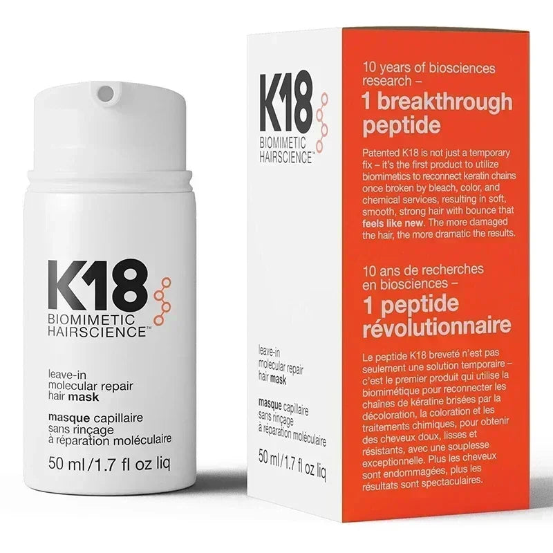 150ml K18 Leave-In Molecular Hair Mask Original Repair Molecular Hair Care Damaged Dry Frizzy 4 Minutes Treatment Moisturize