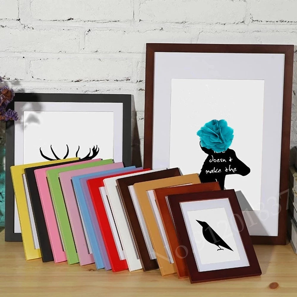 Wooden Wall Mount Frame With Mat and plexiglass.