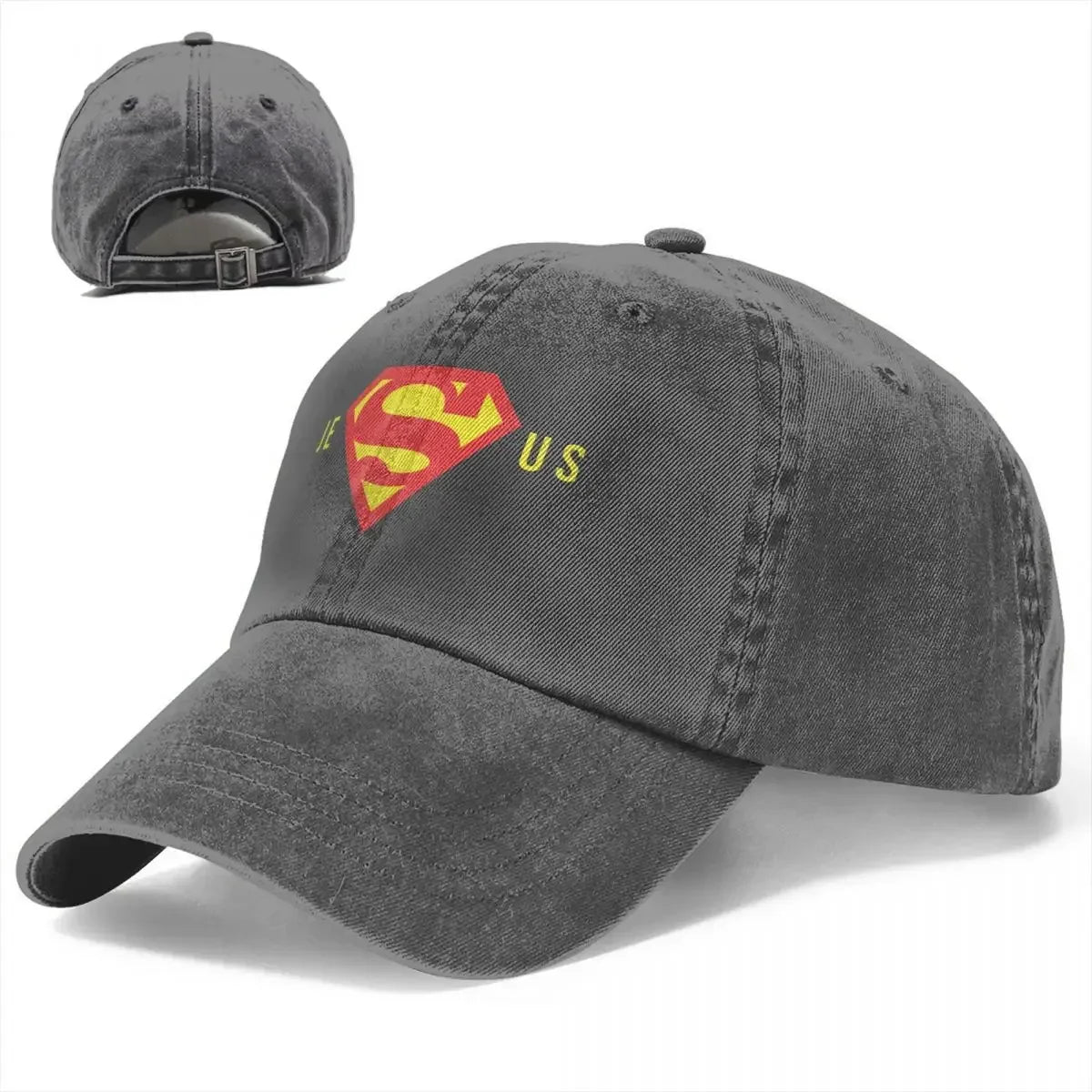 Super Jesus Distressed Baseball Cap