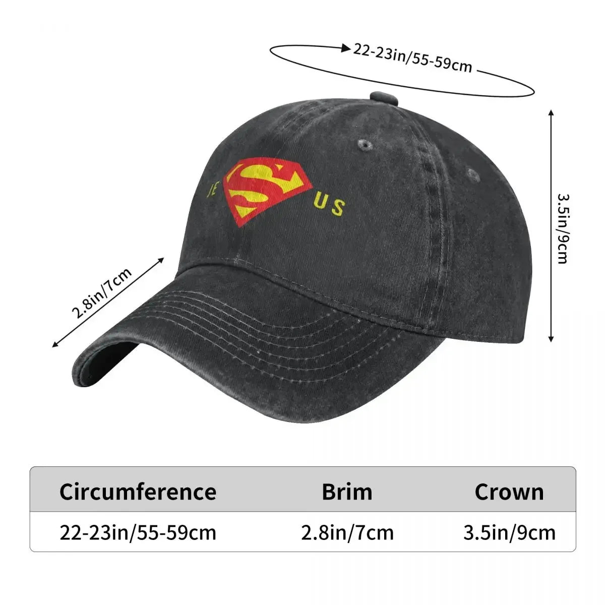 Super Jesus Distressed Baseball Cap