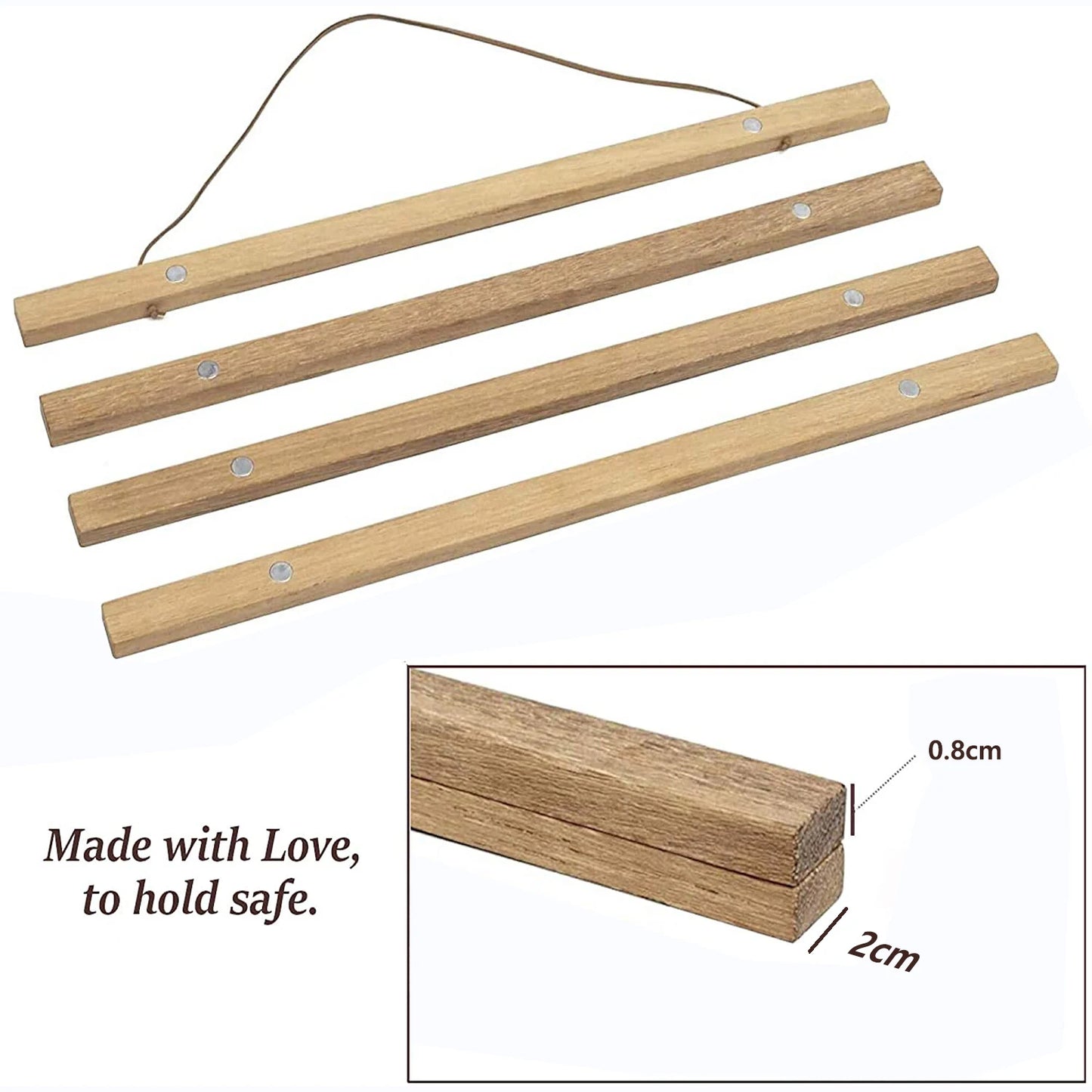 Wooden Magnetic DIY Poster Hanging Kit