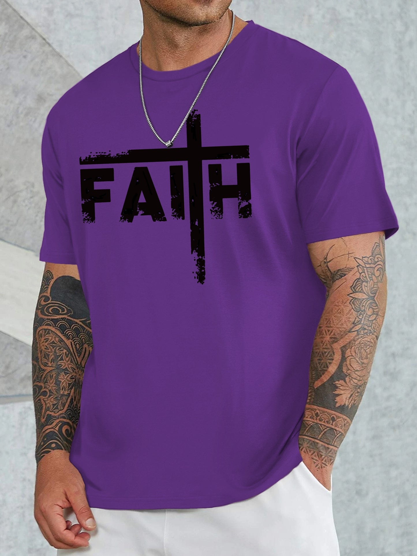 Plus Size Men's FAITH Casual T-Shirt