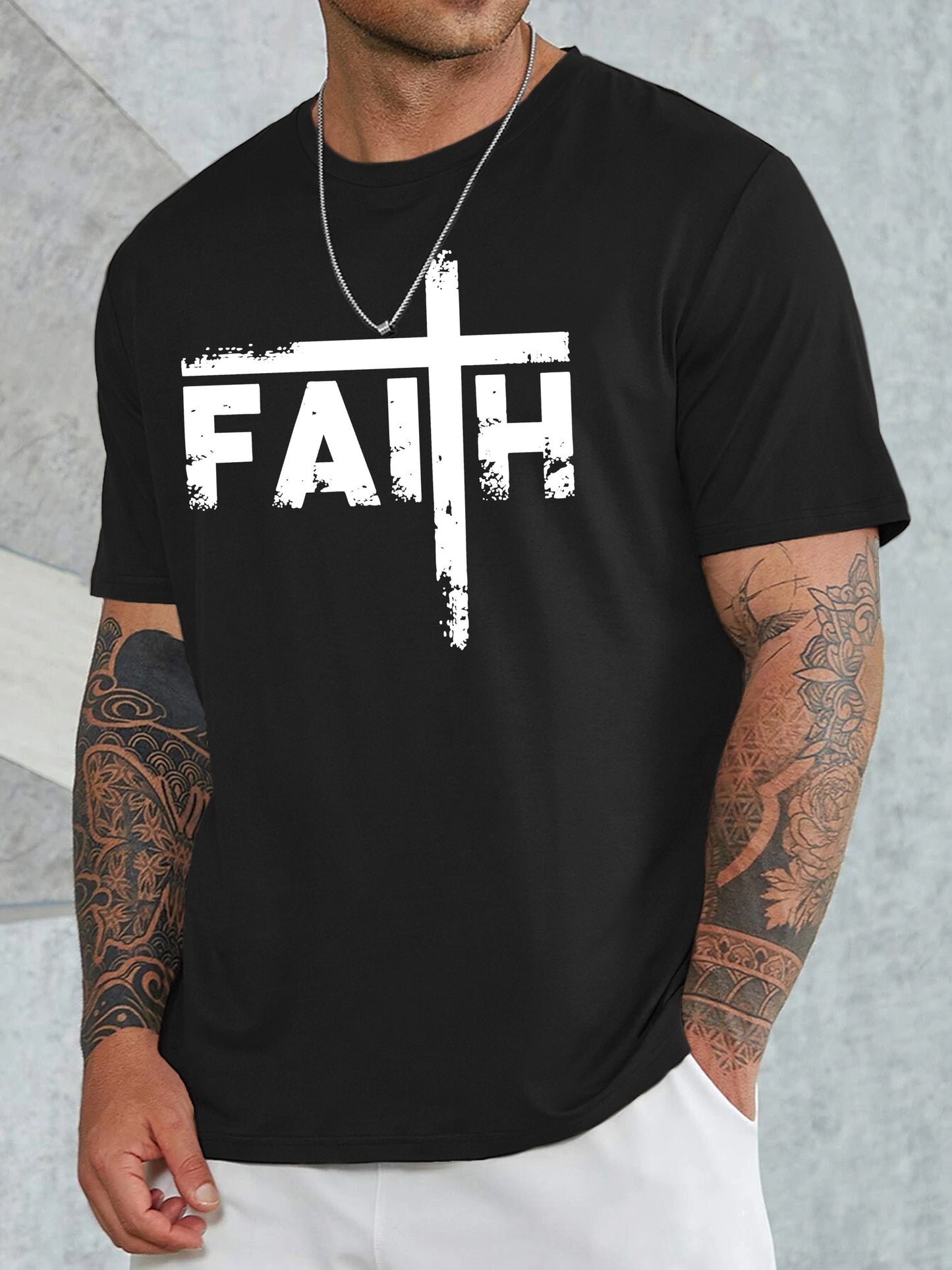 Plus Size Men's FAITH Casual T-Shirt