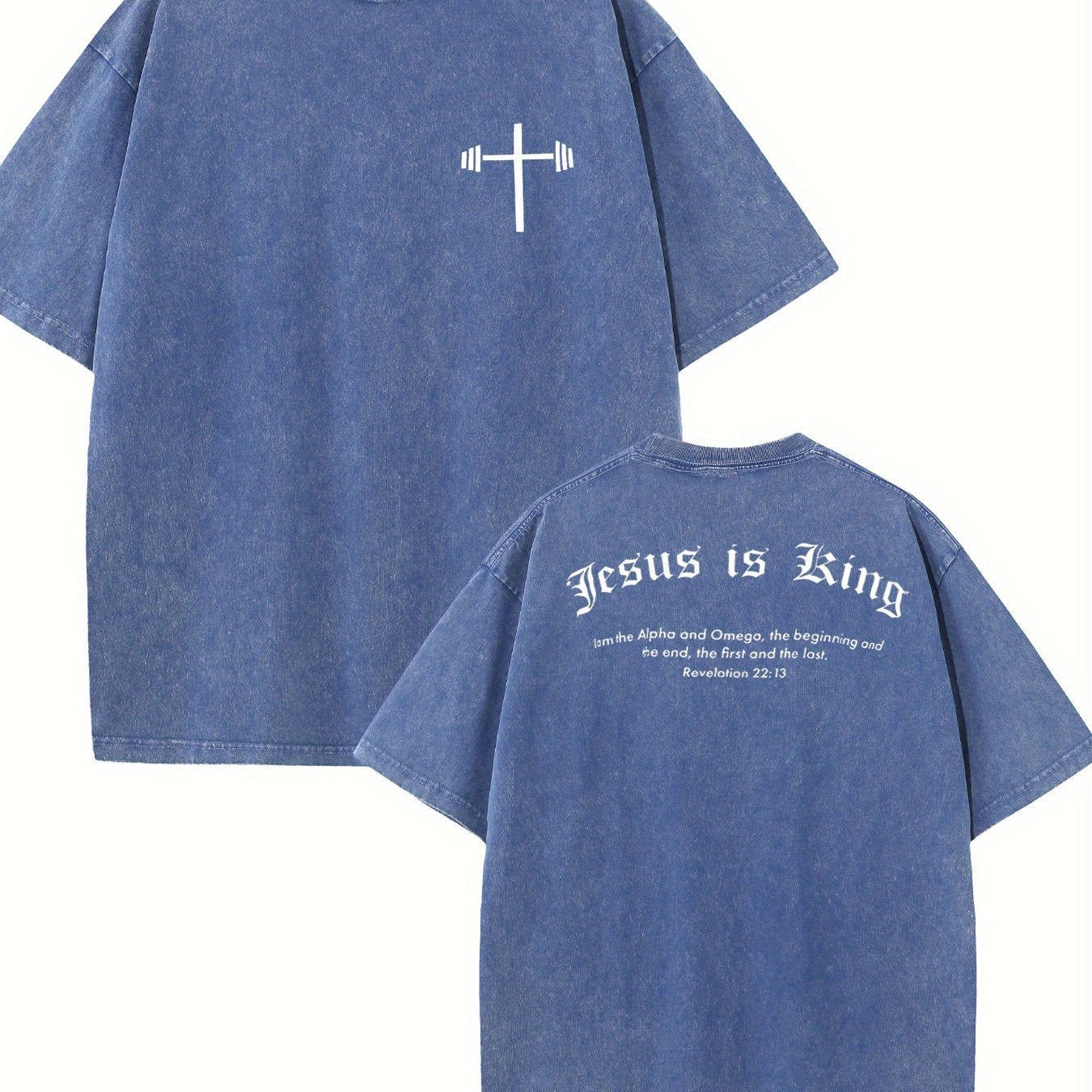 Jesus is King Alpha and Omega Men's T-shirt