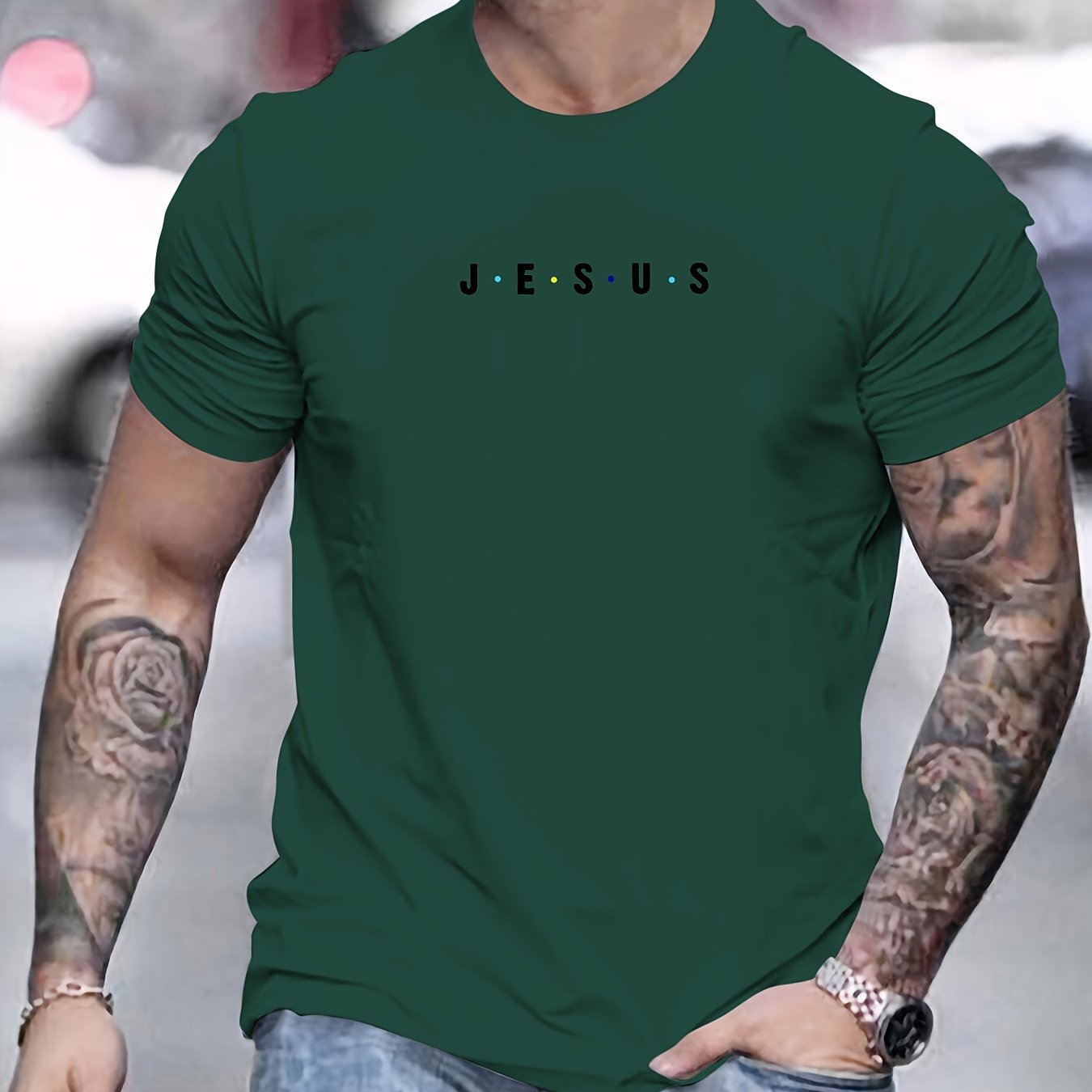 Jesus Minimalist Print Men's T-Shirt