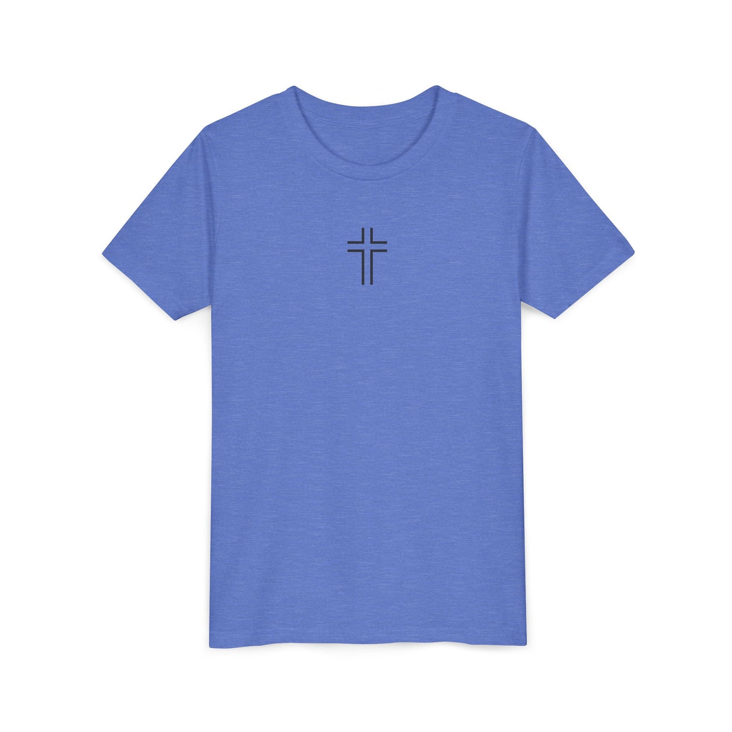 Minimalist | Youth Unisex Short Sleeve Tee with Cross Design