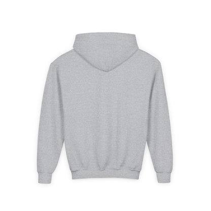 Minimalist | Muted Youth Heavy Blend Hooded Sweatshirt - Faithful Style with Inspirational Cross Design