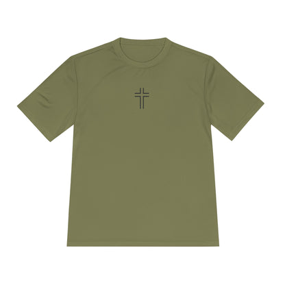 Minimalist | Unisex Moisture Wicking Tee with Cross Design