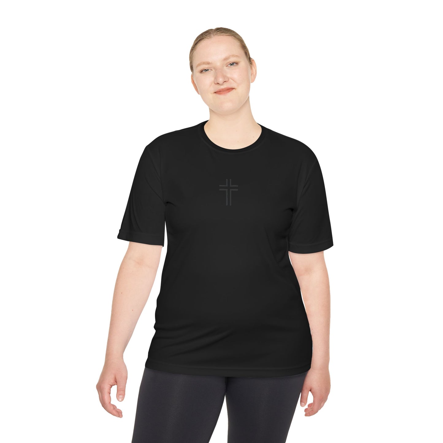 Minimalist | Unisex Moisture Wicking Tee with Cross Design