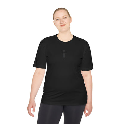 Minimalist | Unisex Moisture Wicking Tee with Cross Design