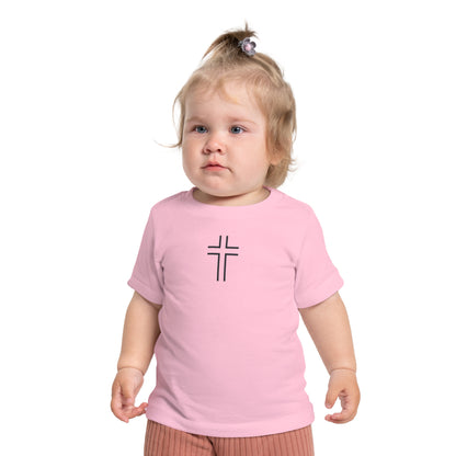 Minimalist | Baby Short Sleeve T-Shirt with Cross Design