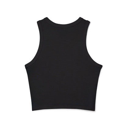 Minimalist | Women's Micro Rib Racer Cross Design Tank Top