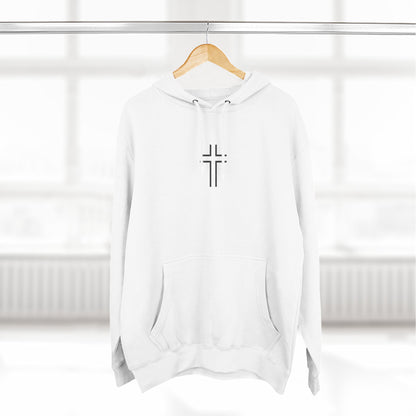 Minimalist | Unisex Fleece Hoodie with Cross Design