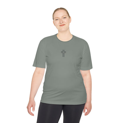 Minimalist | Unisex Moisture Wicking Tee with Cross Design