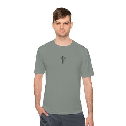 Minimalist | Unisex Moisture Wicking Tee with Cross Design
