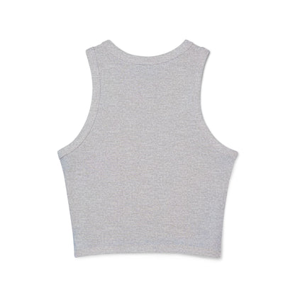 Minimalist | Women's Micro Rib Racer Cross Design Tank Top