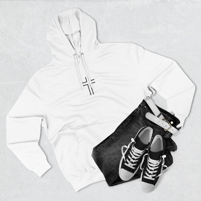 Minimalist | Unisex Fleece Hoodie with Cross Design