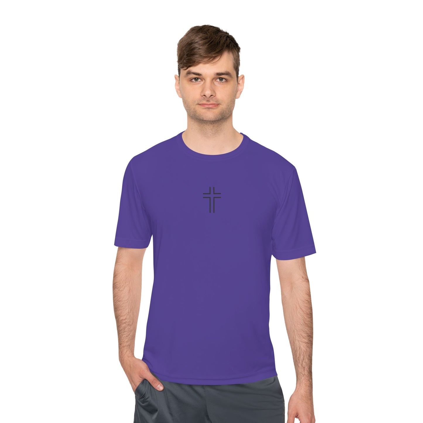 Minimalist | Unisex Moisture Wicking Tee with Cross Design