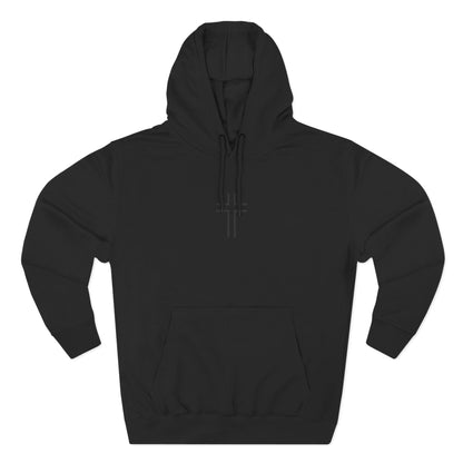 Minimalist | Unisex Fleece Hoodie with Cross Design