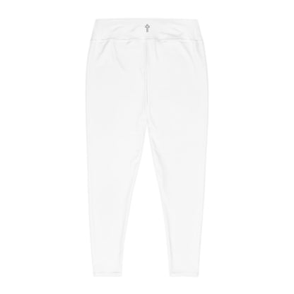 Minimalist | Muted Plus Size High Waisted Fitness Leggings with Cross Design - Perfect for Faith & Fitness