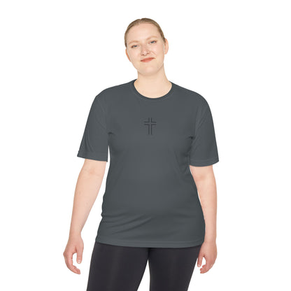 Minimalist | Unisex Moisture Wicking Tee with Cross Design