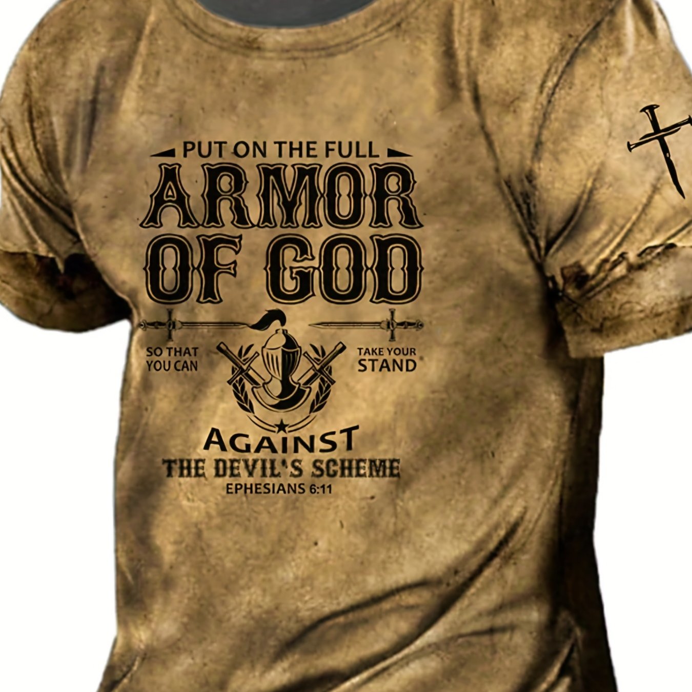 Men's Distressed Armor of God Graphic Tee