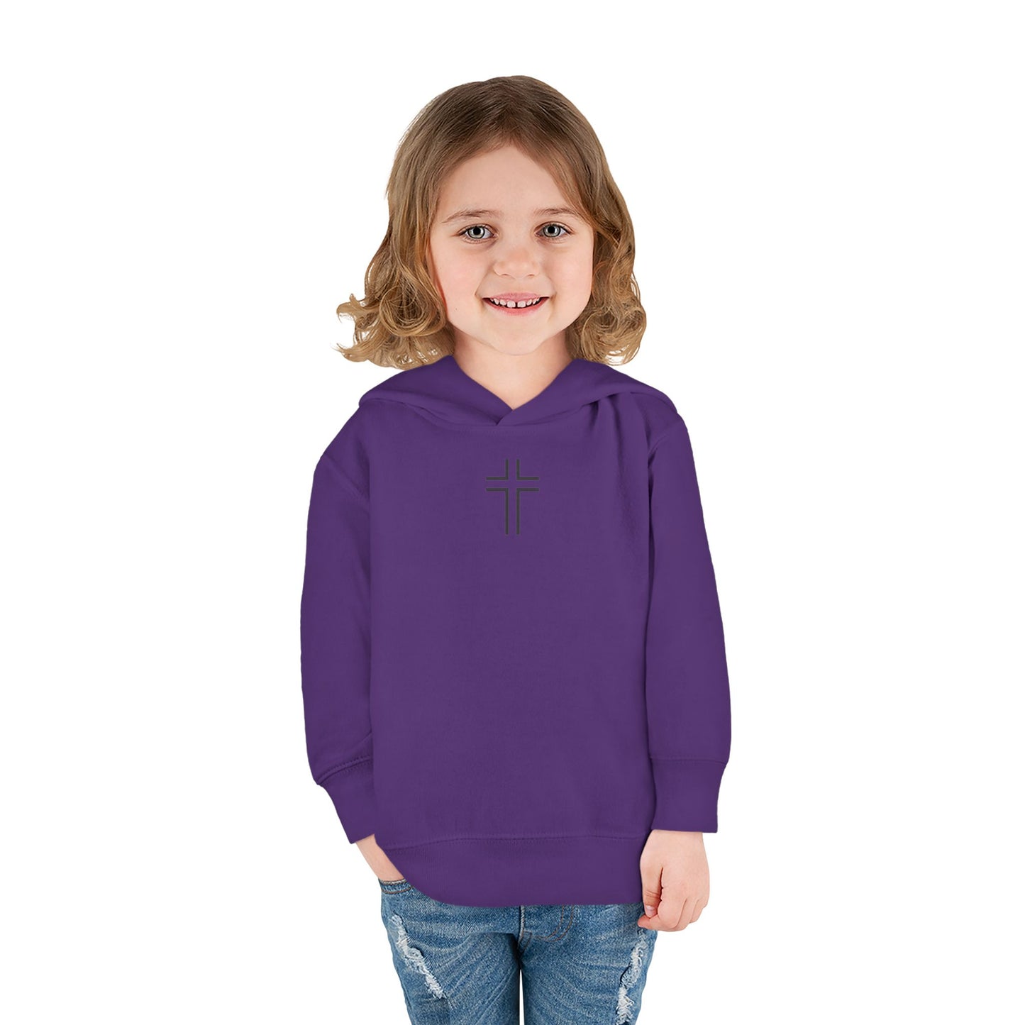 Minimalist | Toddler Fleece Hoodie with Cross Design