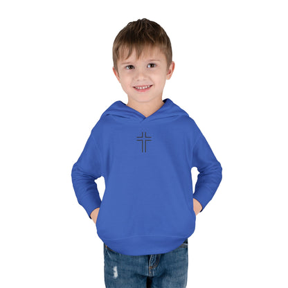 Minimalist | Toddler Fleece Hoodie with Cross Design
