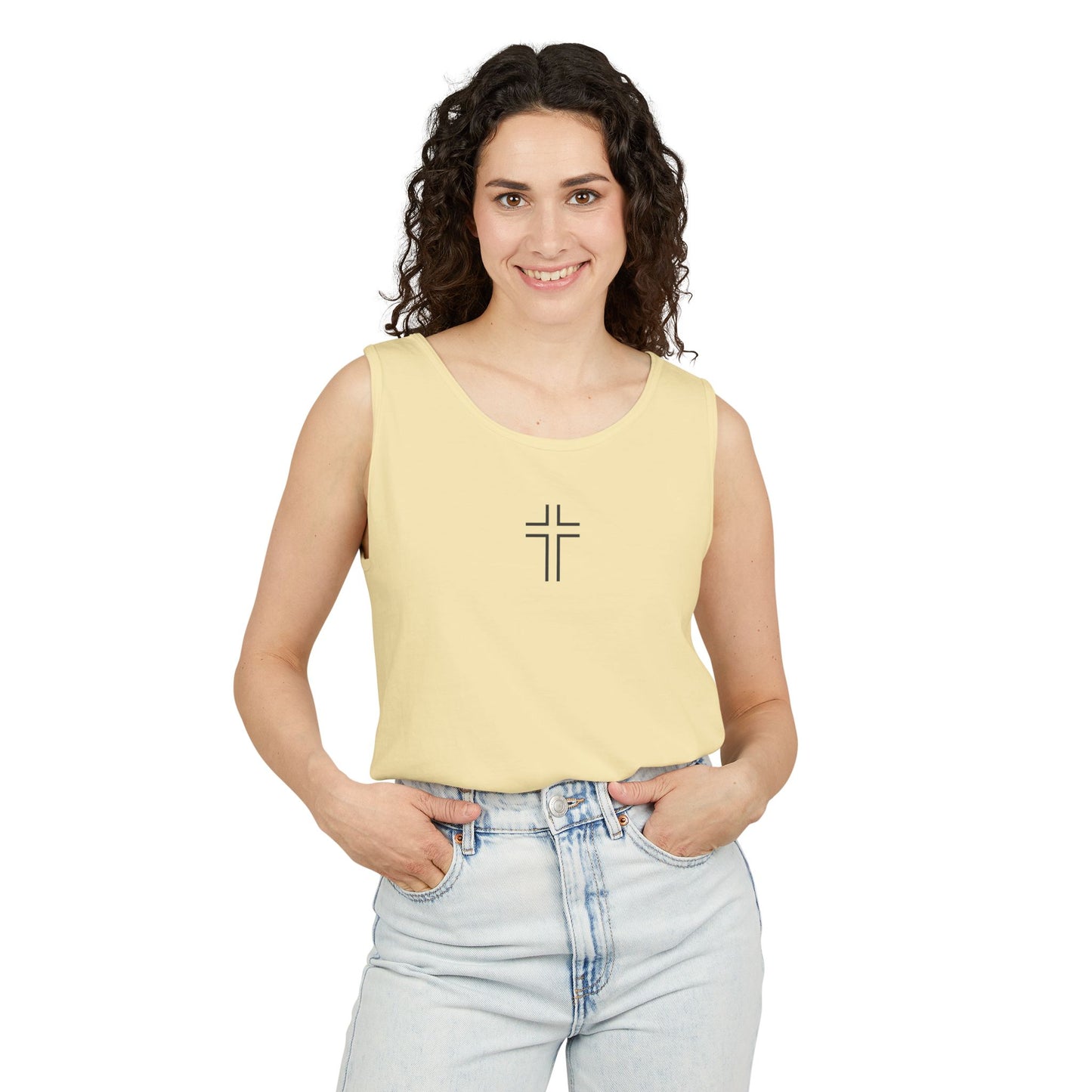 Minimalist | Unisex Cross Design Tank Top