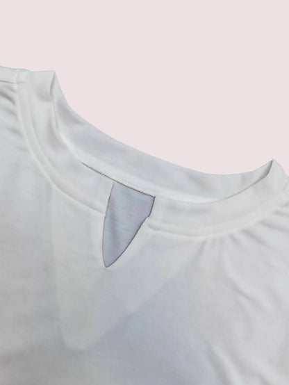 Christian Cross Pattern Print Men's Comfy V-Neck T-shirt