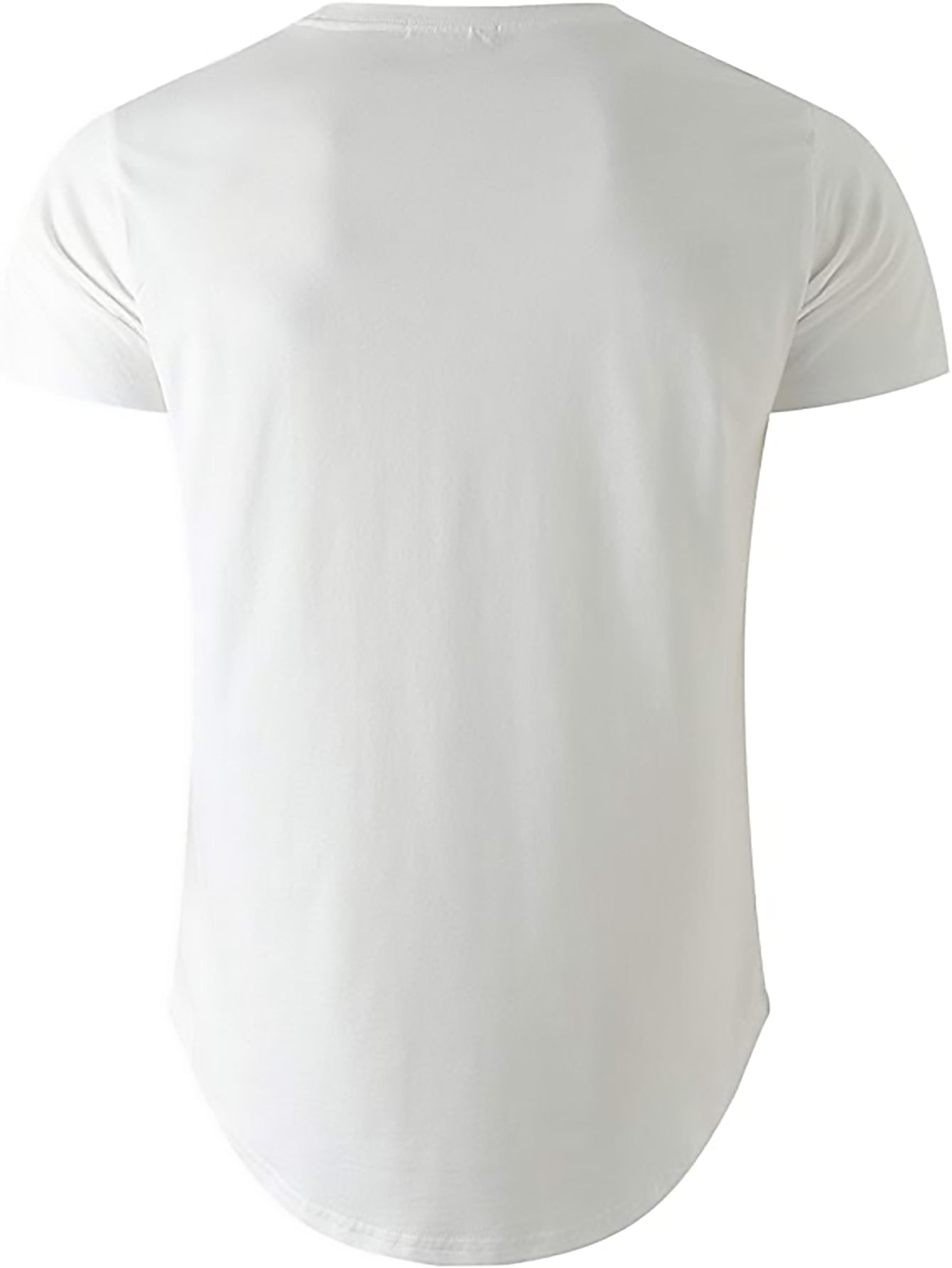 Christian Cross Pattern Print Men's Comfy V-Neck T-shirt