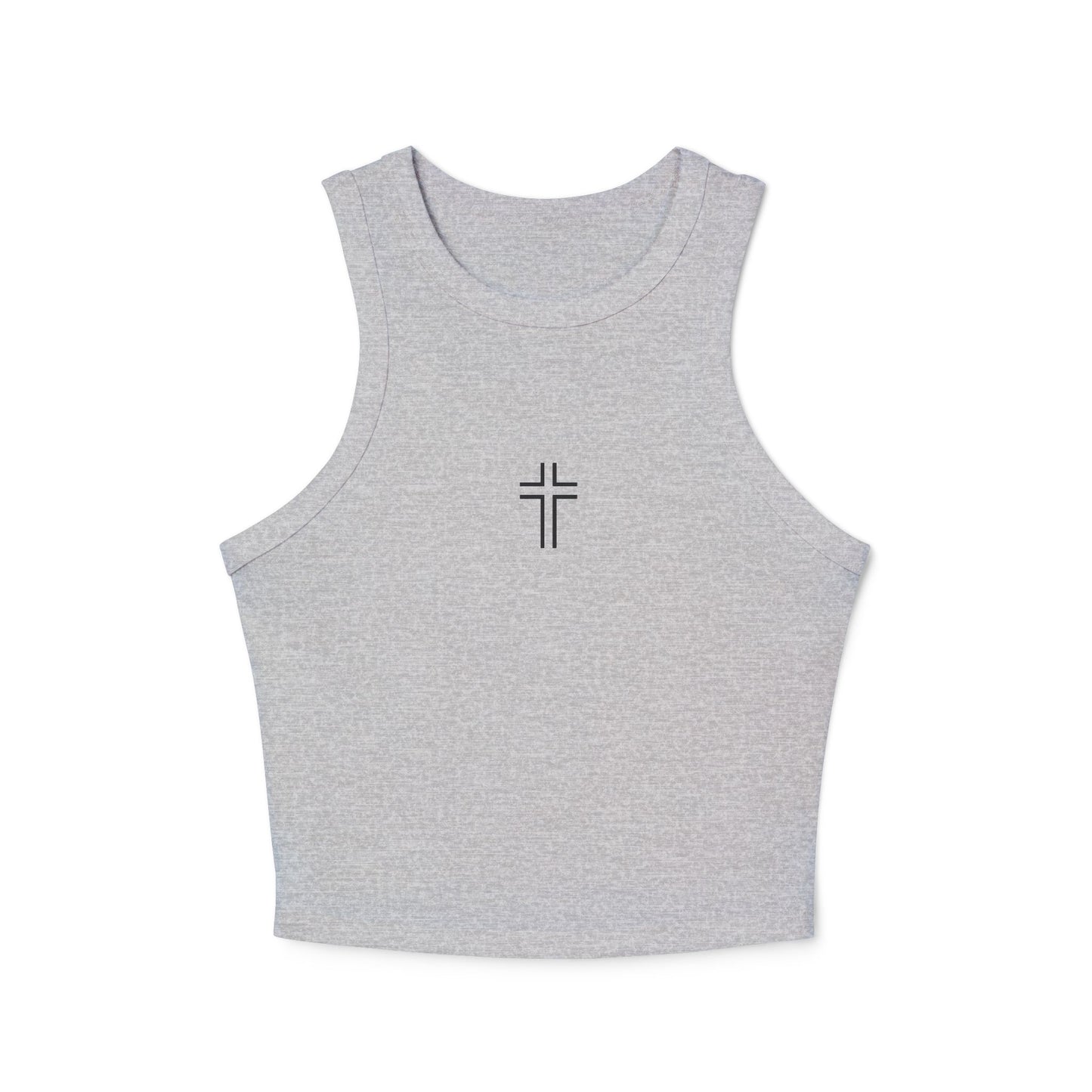 Minimalist | Women's Micro Rib Racer Cross Design Tank Top