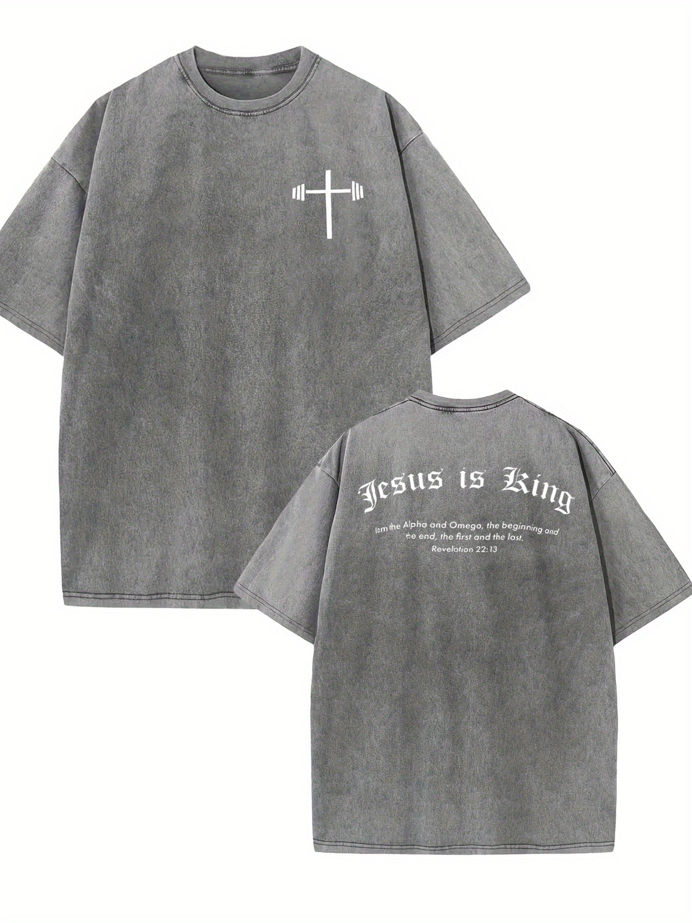 Jesus is King Alpha and Omega Men's T-shirt