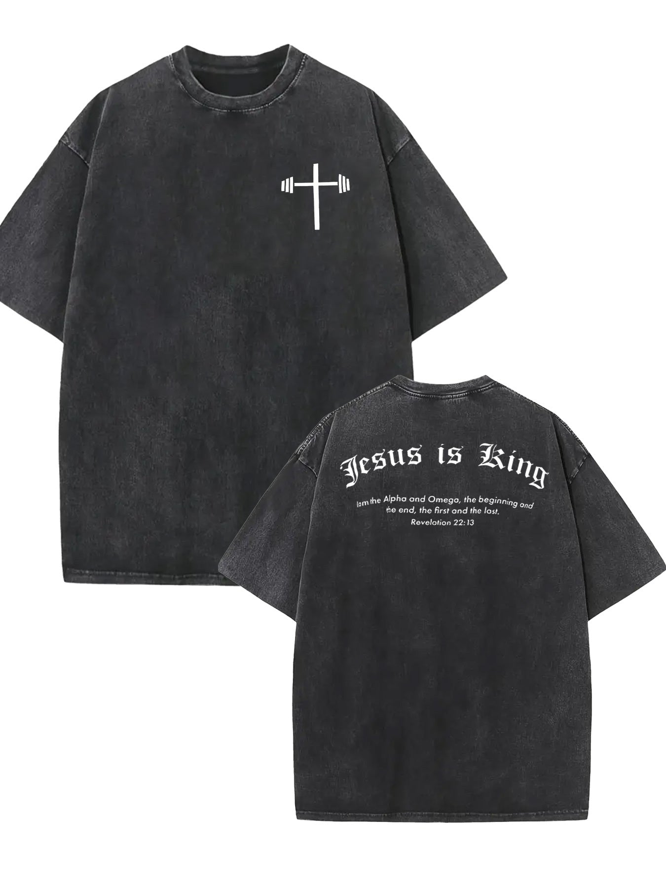 Jesus is King Alpha and Omega Men's T-shirt