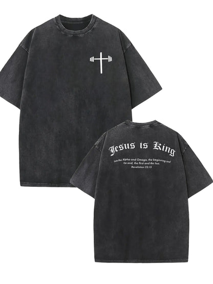 Jesus is King Alpha and Omega Men's T-shirt