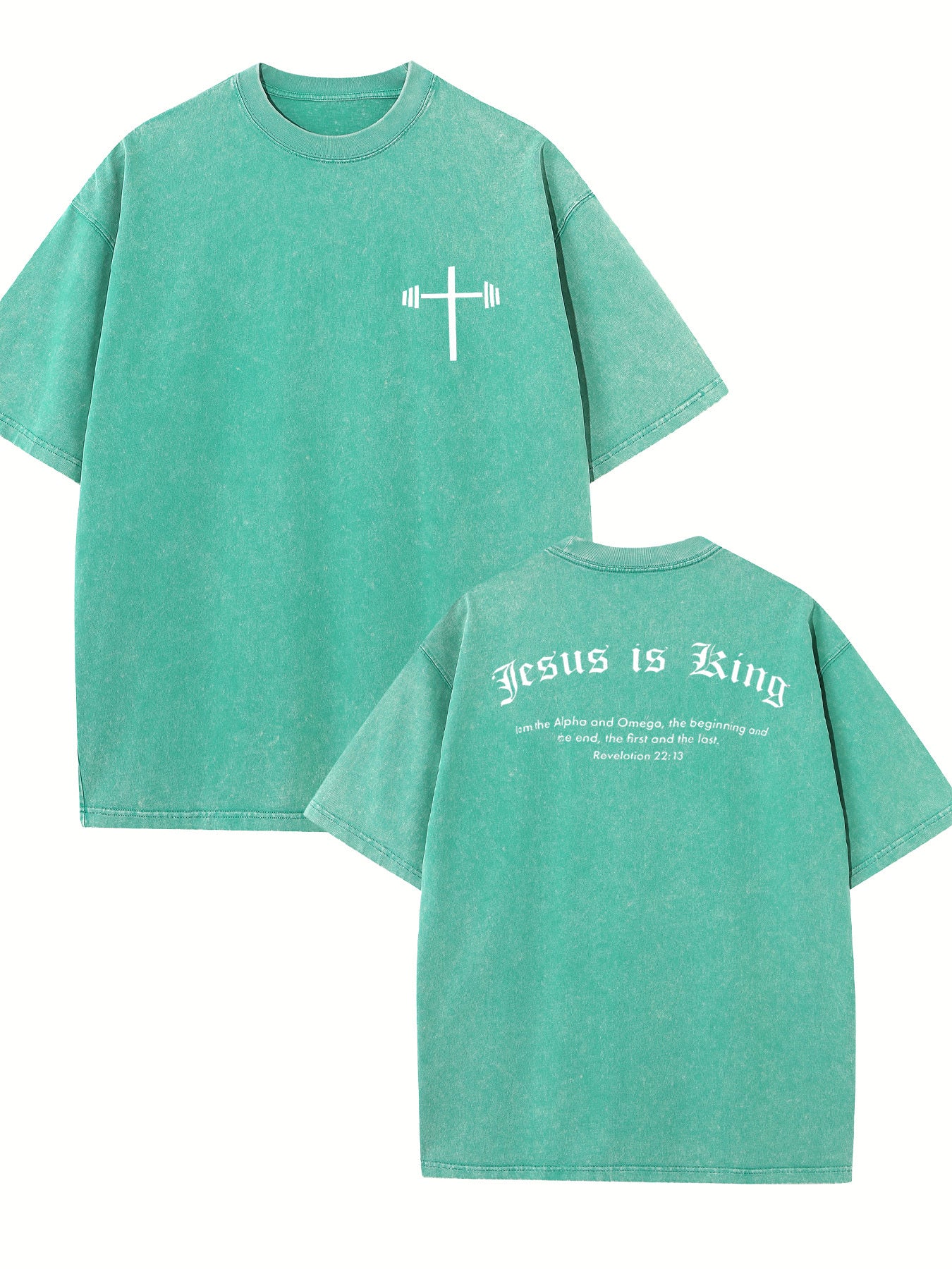 Jesus is King Alpha and Omega Men's T-shirt