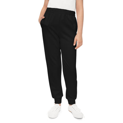 Minimalist | Muted Youth Joggers with Inspirational Cross Design - Comfortable & Stylish Activewear for Kids