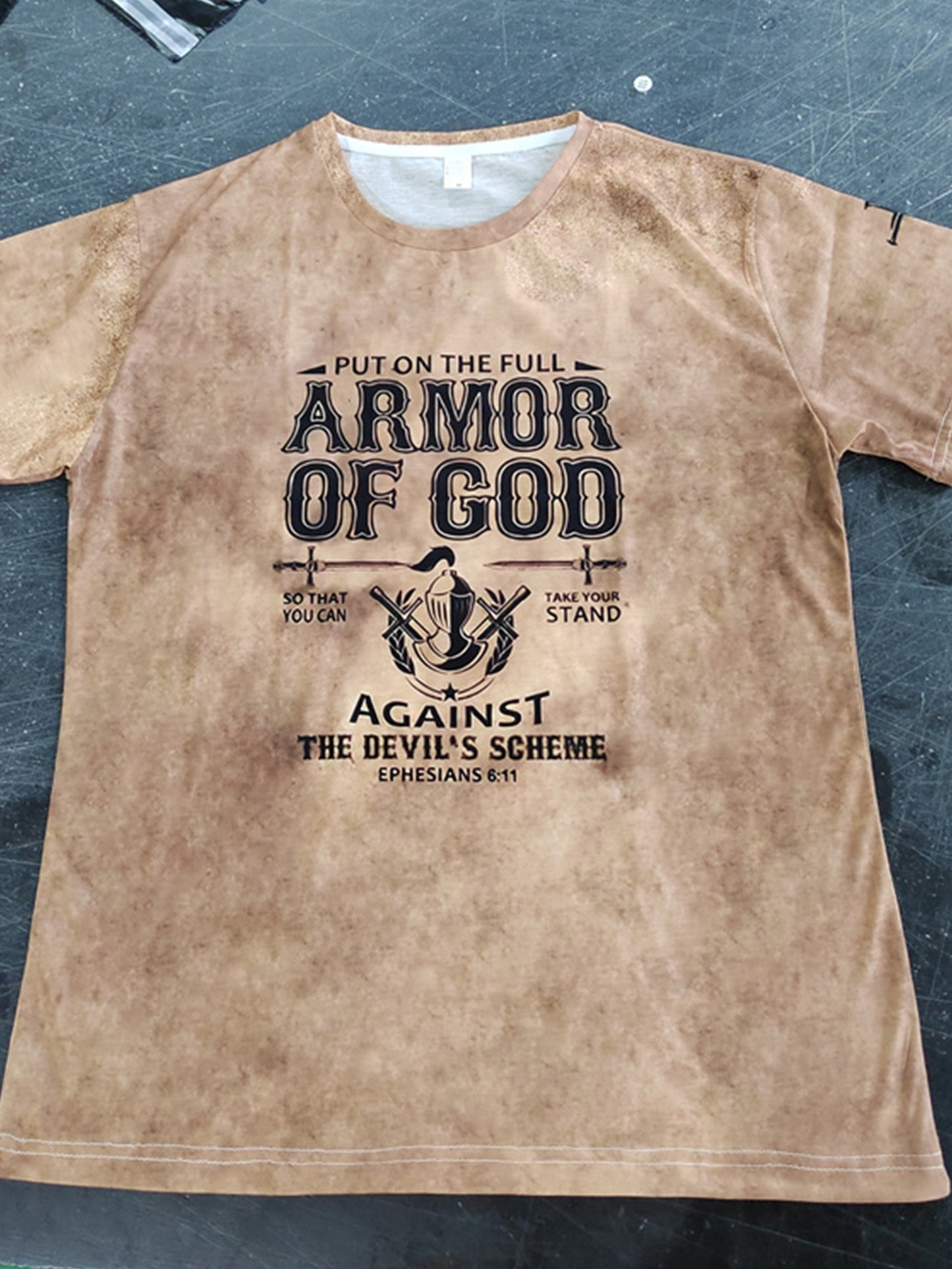Men's Distressed Armor of God Graphic Tee